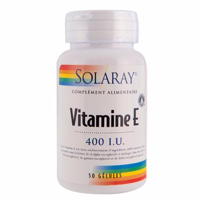 Vitamine E 400 UI à Paris Solaray 50 gélules