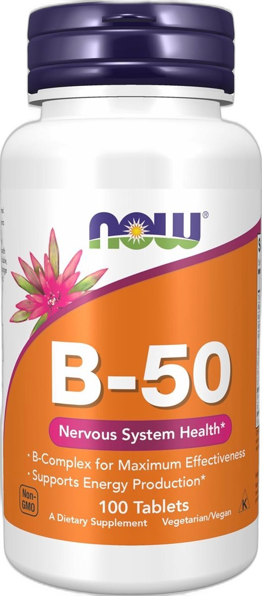 B-50 – Complexe Vitamines B – NOW FOODS – 100 caps. Paris Herba Barona