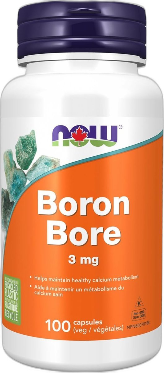 Bore 3mg 100 gélules Végétales Now Foods Albion traacs Paris Herba Barona