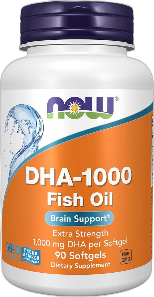 DHA 1000 mg – NOW Foods – 90 capsules molles Paris Herba Barona