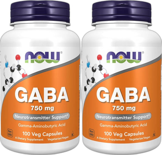 GABA 750 mg – NOW Foods – 100 gélules végétales Paris Herba Barona