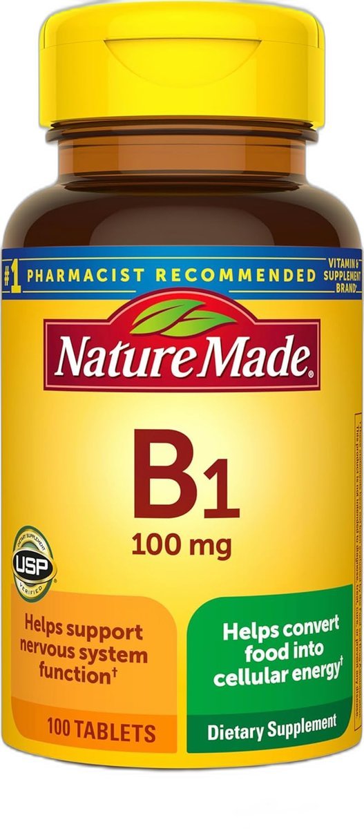 Vitamine B-1 Thiamine – Now Foods – 100mg – 100 Comprimés Paris Herba Barona