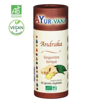 Andraka (Gingembre) bio 60 gélules Ayur vana - PARIS