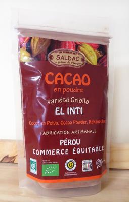 Cacao criollo cru à Paris en poudre bio 250 g