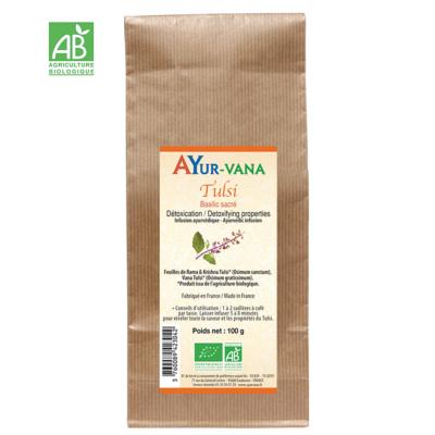 Tulsi bio en vrac - Paris - sachet de 100 g - Ayur vana
